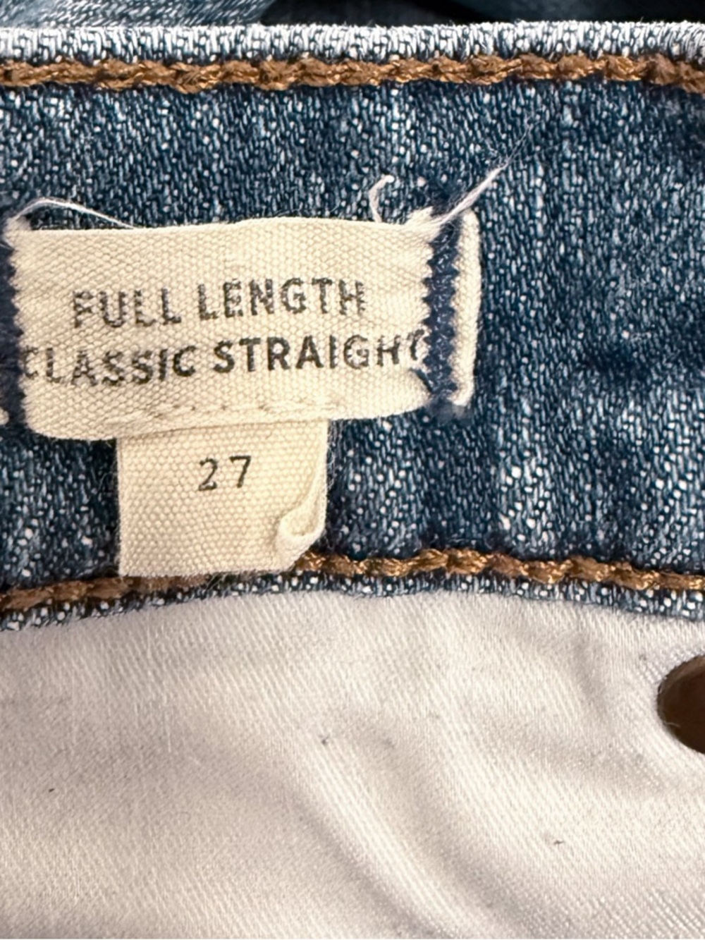 Madewell Medium Wash High Rise Full Length Classic Straight Leg Jeans 27 - Picture 8 of 9